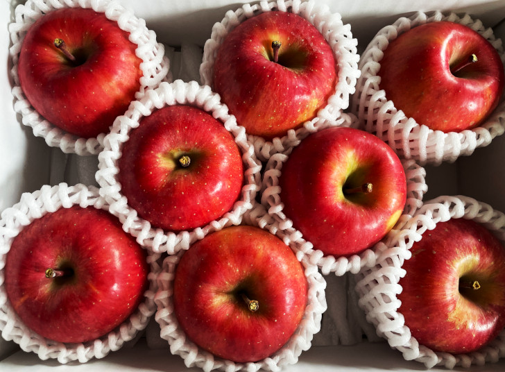 福島県福島市の桃・りんご農園「アプルファーム宍戸」から届いた究極の蜜入りりんご『こうとく』
